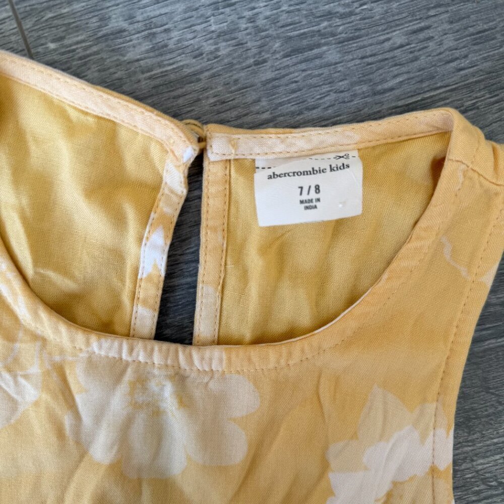 Abercrombie Kids Yellow Floral Cutout Romper - Size 7/8 - Picture 4 of 5